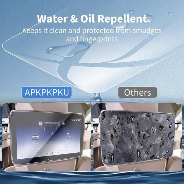 Alt view image 4 of 5 - APKPKPKU 2PCS Tempered Glass for 2026 Mercedes Maybach S580e S680 Rear TV 11.6 Inch Screen Protector HD for 2024 2025 2026 Benz S500 Rear Entertainment TV Screen Protector Accessories 9H Anti-scratch
