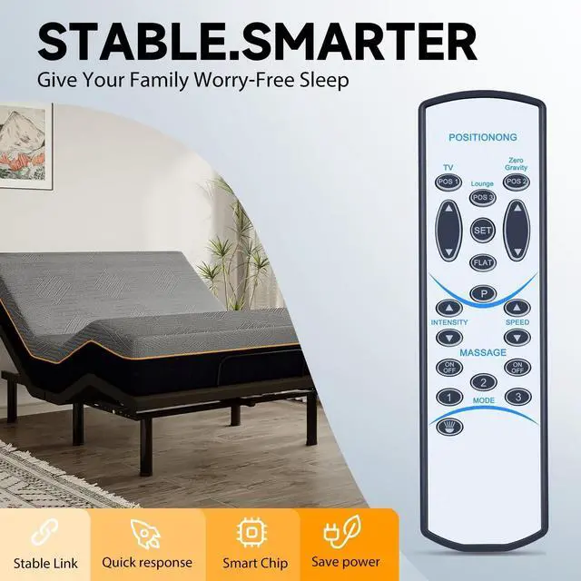 Alt view image 3 of 5 - ZWP Replacement Remote Control Compatible for Naomi Home Idealbase Queen Adjustable Bed 85587W 77793 77705 77794 89607 85307 96807