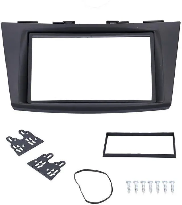Main image of Double DIN Installation Dash Kit, Black ABS 2 Din Stereo Audio Fascia Panel Navigation Fascia Car Stereo Frame for Swift 2012