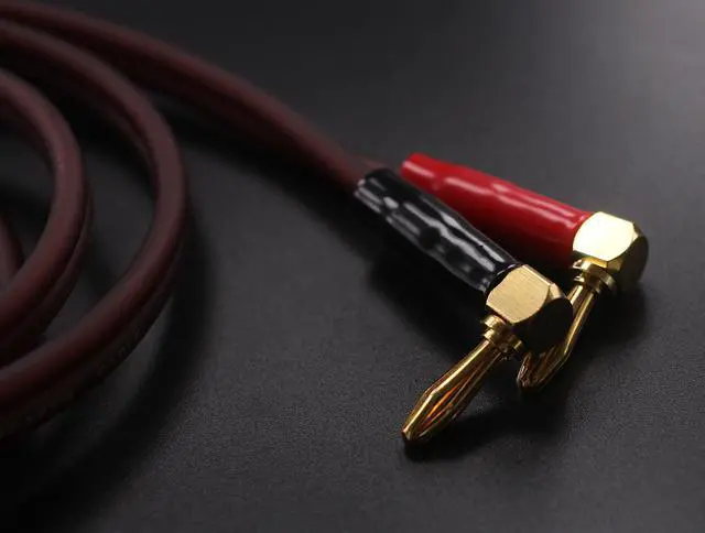 Alt view image 2 of 2 - KK Cable BTK-4 HiFi OFC Speaker Wire, Right Angle Banana Plug to Right Angle Banana Plug (2M(6.5ft))