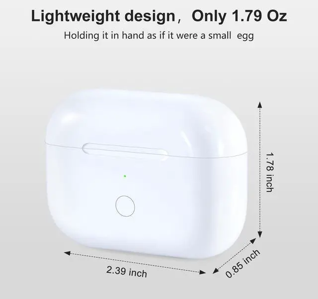 Alt view image 4 of 5 - Wireless Charging Case Replacement Compatible with AirPod Pro 1st & 2nd Generation, Air Pod Pro 1 2 Charger Case,USB-C Charging Port