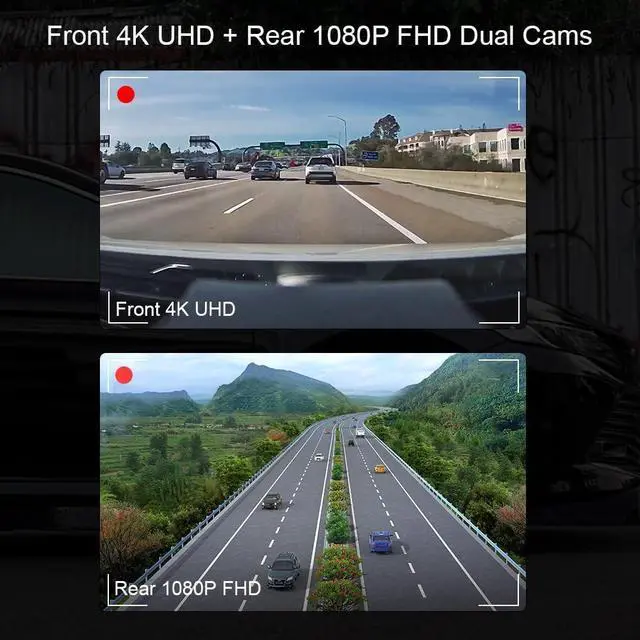 Alt view image 2 of 5 - WEFOKA Front 4K+Rear 1080P Dash Cam for 2025 2026 Toyota Camry Hybrid LE SE XLE XSE (HD2-06090), Integrated OEM Look, WiFi & APP, Dual HD Video, Loop Recording, G-Sensor, Easy to Set, 128GB Card