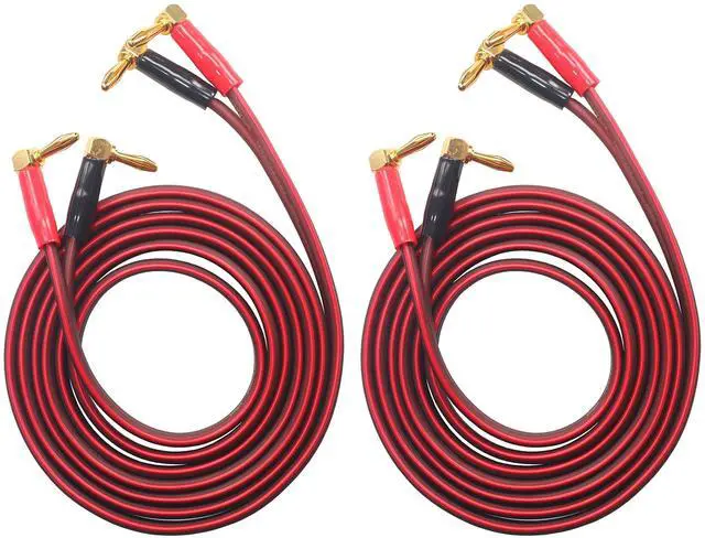 Main image of KK Cable BTK-4 HiFi OFC Speaker Wire, Right Angle Banana Plug to Right Angle Banana Plug (2M(6.5ft))
