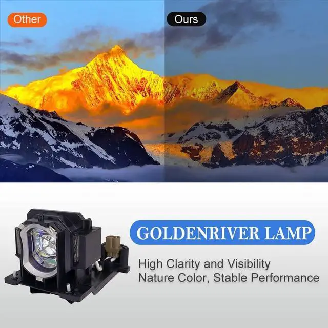 Alt view image 3 of 5 - GOLDENRIVER DT01091 Replacement Projector Lamp with Housing Compatible with HITACHI CP-AW100N / CP-D10 / CP-DW10N / ED-AW100N / ED-AW110N / ED-D10N / ED-D11N