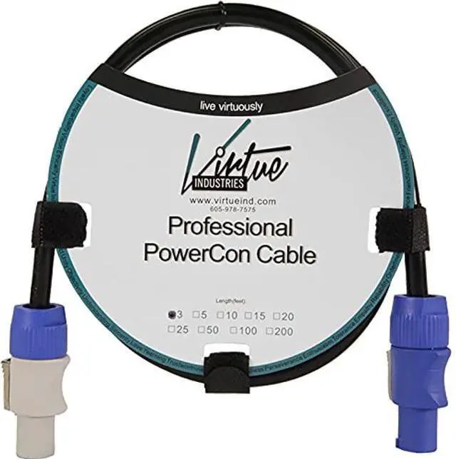 Main image of Virtue Industries ^^ Neutrik powerCON Extension Cable 3 Feet
