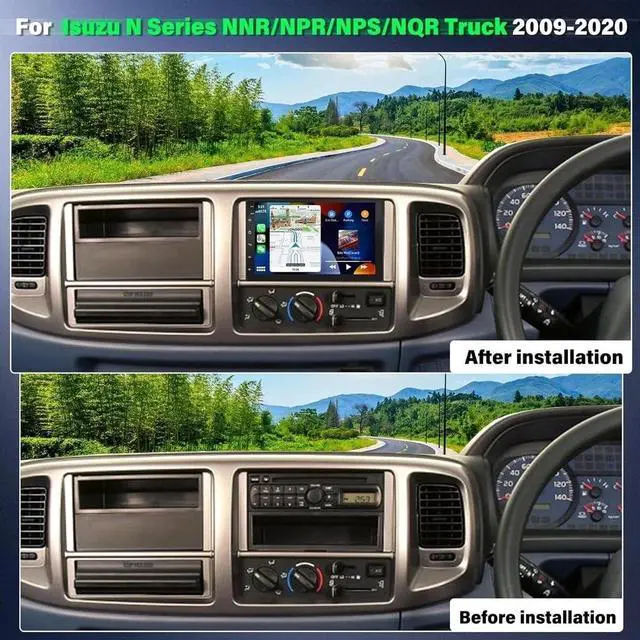 Alt view image 3 of 5 - Surakey 2+64GB Android 14 Car Stereo Radio for Isuzu N Series NNR/NPR/NPS/NQR Truck 2009-2020, 7 inch GPS Navigation Head Unit FM WiFi Bluetooth with Carplay Android Auto SWC