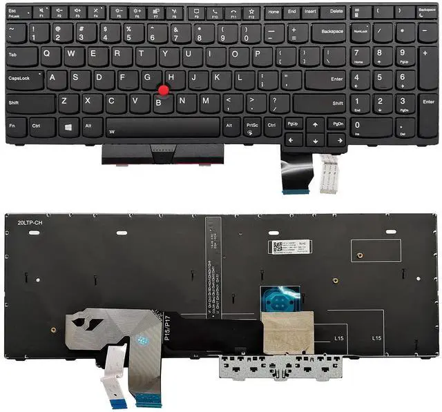 Main image of PAEBAI+ Replaccment Laptop Keyboard Backlit for Lenovo Thinkpad T15G P15 P17 GEN2 US Layout Black