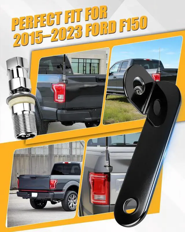 Alt view image 2 of 5 - NORTHYUN Rear Tailgate Antenna Mount with SO-239 CB Stud, No-Drill Direct Fit for 20152023 Ford F150 Driver Side