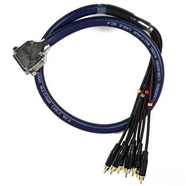 Main image of DEANFINN 3.28ft/1m DB25 Male to 8 Channel RCA Snake Cable, Professional Low Noise Stereo Audio Adapter Extension Cable, Gold Plated Pin