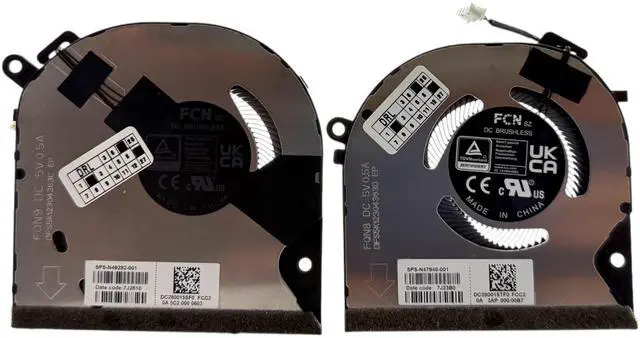 Main image of CPU+GPU Cooling Fan for HP Envy x360 15-FE, 15T-FE, 15-FH, 15Z-FH, TPN-C165 TPN-C166, DFS5K12304363C, DFS5K12304363D, EGS50050S1-CM50-S9A, EG50050S1-CM60-S9A, N49282-001, N47948-001