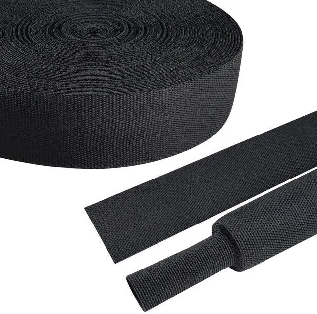 Main image of FOURUB 2:1 Ratio Flat Heat Shrinkable Braided Sleeving,Electrical Insulating Tubing,Durable Automotive Fabric Harness Shrinking Sheath (1-3/8"-20ft)