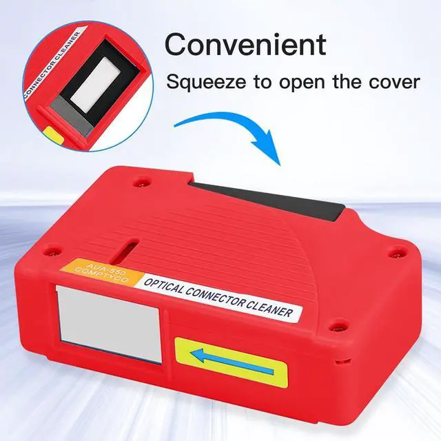 Alt view image 5 of 5 - Duogalia 3PC Fiber Cleaner Box - FTTH Fiber Optic Cleaning Box for FC & SC & LC End Faces & Optical Connectors -More Than 500 Times Anti Static Clean Swab, Red