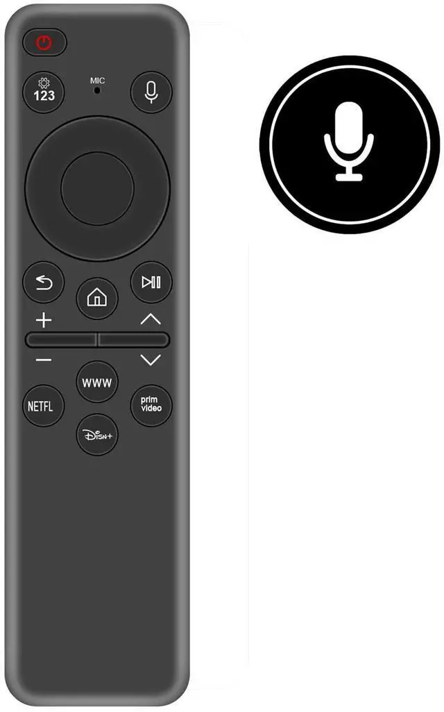 Alt view image 2 of 5 - Voice Replacement Remote Commander Compatible with Samsung Smart TV QN50QN90CAF QN65Q80CAF QN65QN90CAFXZA QN50QN90CAFXZA QN85Q80CAF QN55Q70CAFXZA QN98QN990CF QN85QN900CFXZA QN55Q60CAF QN75Q80CAF