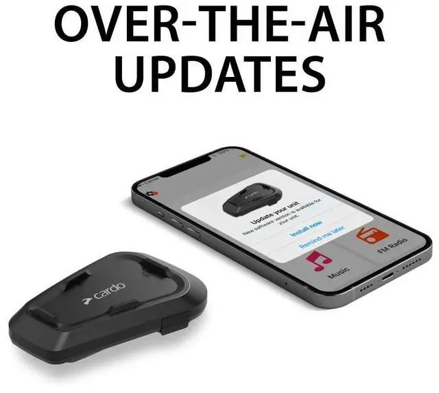 Alt view image 4 of 5 - Cardo Systems Spirit Motorcycle Bluetooth Communication Headset - Black, Dual Pack