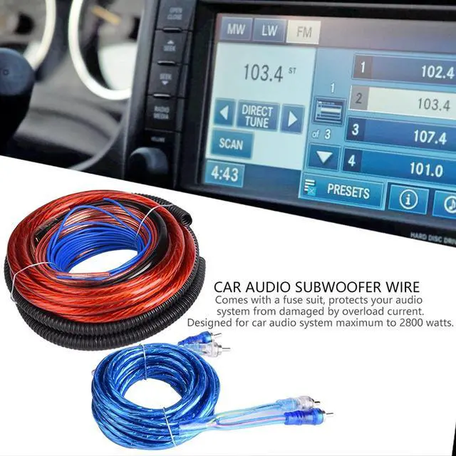 Alt view image 5 of 5 - 4 Guage 2800W Car o Subwoofer Amplifier Speaker Installation Wire Cable Kit Suit for Speaker Install Wiring Cable, Terminals and Harnesses