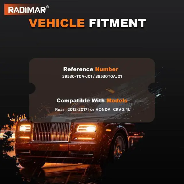 Alt view image 3 of 5 - RADIMAR 39530-T0A-J01 / 39530T0AJ01 Rear View Backup Camera Fit for Honda CR-V 2.4L (2012 2013 2014 2015 2016 2017) Parking Assist Cam Adopt Glass Lens, IP86 Water Resistance, Imported Chip