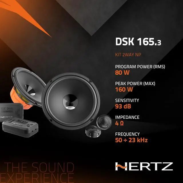 Alt view image 2 of 5 - Hertz Dieci Series DSK-1653 Component Speaker Kit 6.5" 2-Way: DV 165.3 + DT 24.3 + DX 300 + Grilles