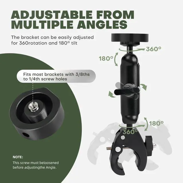 Alt view image 2 of 5 - Pre-2024 Starlink Mini Clamp Mount (Old Version) Adjustable Roof Rack, RV Ladder & Pole Mount Kit, Compatible with Original Pipe Adapter