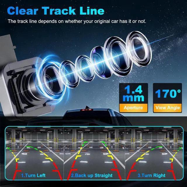 Alt view image 4 of 5 - OTO-K Parking Assist Rear Backup Camera FL3Z-19G490-D Compatible with 2015 2016 2017 F-150 Replaces# FL3Z19G490D FL3Z-19G490-B FL3Z19G490B FO1960101