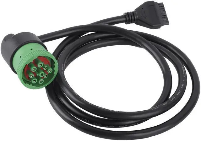 Alt view image 5 of 5 - Green 9 Pin J1939 to 10 Pin Cable for PT30 ELD Logging Device Logbook Compliant for ECM w and DOT for Freightliner Trucks ELD Device