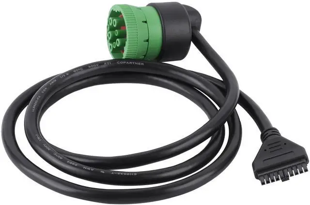 Alt view image 4 of 5 - Green 9 Pin J1939 to 10 Pin Cable for PT30 ELD Logging Device Logbook Compliant for ECM w and DOT for Freightliner Trucks ELD Device