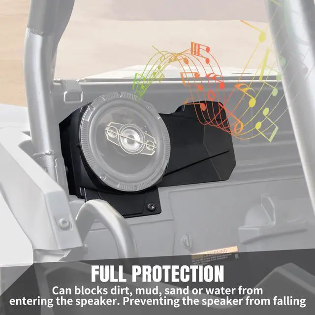 Alt view image 3 of 5 - UTVSXPERT Rear Sport Speaker Enclosures Pods for Polaris RZR XP 1000/XP 4 1000 2024+ Accessories, Rear Seat Speaker Pod Mounts Holders Brackets Support 6.5" Speakers (2PCS)