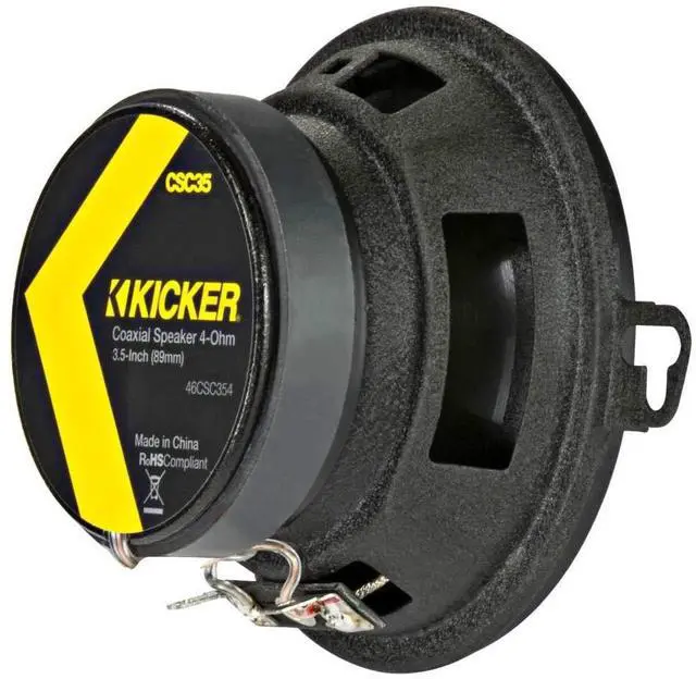 Alt view image 3 of 5 - KICKER 46CSC354 CS-Series CSC35 3.5-Inch (89mm) Coaxial Speakers, 4-Ohm (Pair)