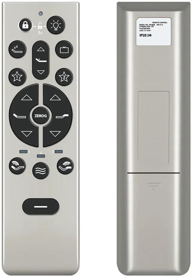 Main image of WKOLF RF396C Adjustable Bed Remote for Tempur-Pedic Tempur Ergo Smart Adjustable Base JLDK.111.17.01