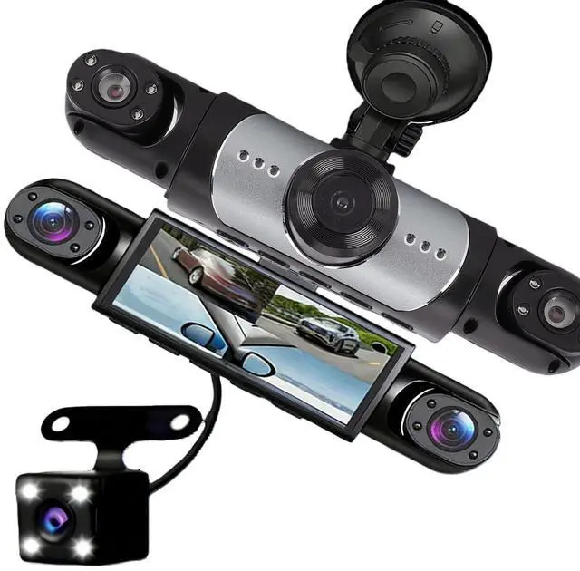 Main image of Tangxi 4 Channel Dash Cam 360 DegreeView, 1080P Front and Rear Inside, Left Right Dash Camera with WiFi & APP Control, G Sensor, Loop Recording with 64GB Card