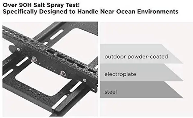 Alt view image 3 of 5 - Mount Plus MP-LPA36-466W Outdoor Dual Arm Full Motion Weatherproof Wall Mount for Most 37~80 TVs Perfect Solution for Outdoor TV (Max VESA 600x400)