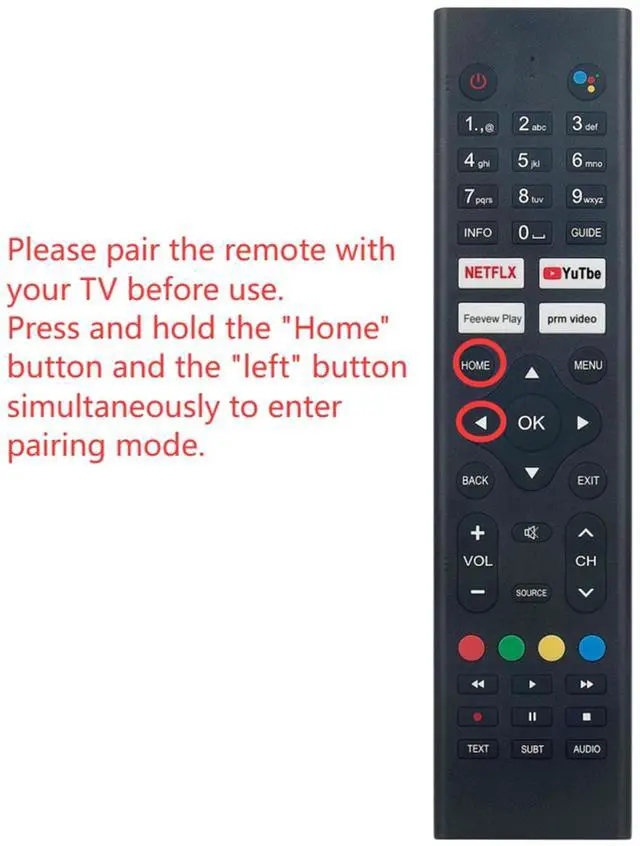 Alt view image 3 of 5 - 280401011330 Voice Replacement Remote Control Fit for RCA Smart TV RTAQ5033 RTA3201 RTA4302 RTAU5004 RTAU6504 RTA4002