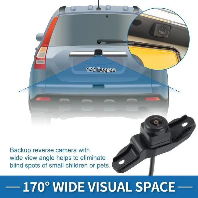 Alt view image 3 of 5 - A ABSOPRO Rear View Camera for Honda Ridgeline 2017 2018 3.5L V6 Park Assist Backup Reverse Camera Replace 39530-T6Z-A01/590-167/HO1960139