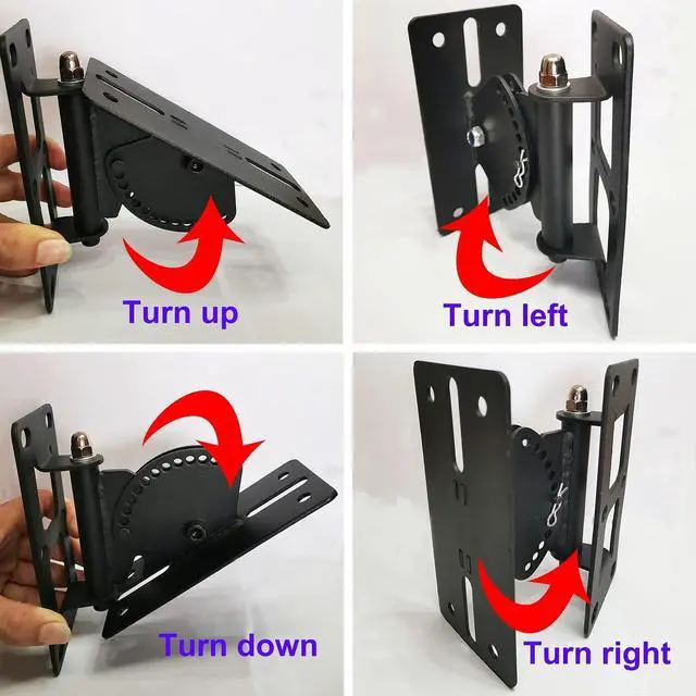 Alt view image 3 of 5 - Howonder Speaker Wall Mount,Speaker Mount Wall Bracket Design for Large Speakers or Column Speakers,Hold up to 100lbs, MY-23 (2 Packs Black)