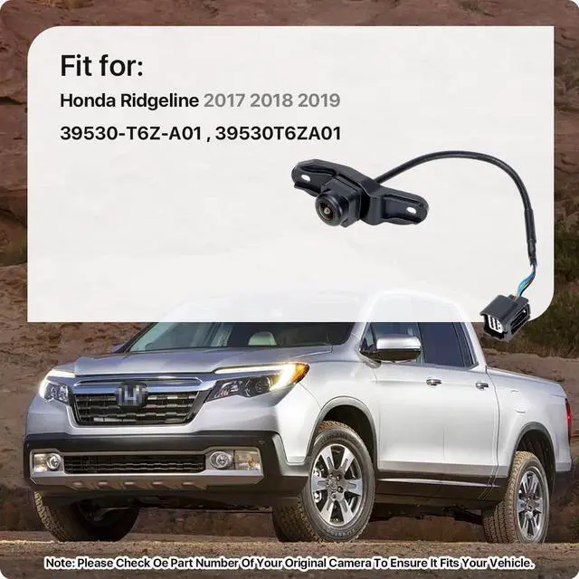 Alt view image 2 of 5 - 39530-T6Z-A01 Rear View Camera Replacement for Honda Ridgeline 2017 2018 2019, OE Backup Cam Replaces 39530T6ZA01 by GreenYi