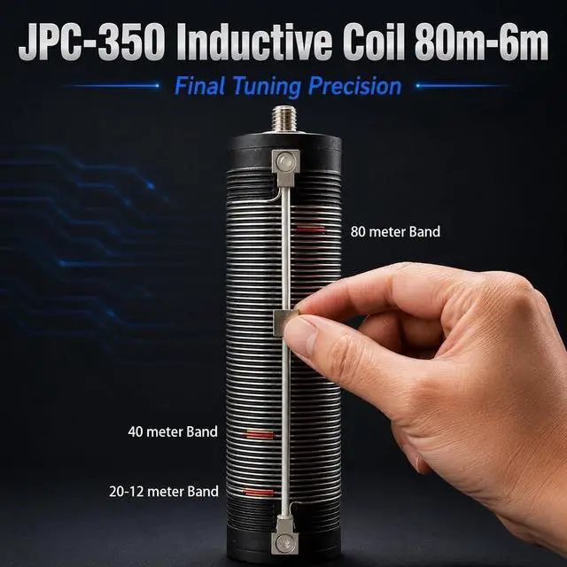 Alt view image 2 of 5 - JPC-350 Portable HF Antennas for Ham Radio, 80m-6m Multi-Band Amateur Ham Radio Antenna, High-Performance 100W SSB, Easy Setup for POTA/Field Day, Portable Hf Vertical Antenna for Outdoor 18.4Ft (M10)
