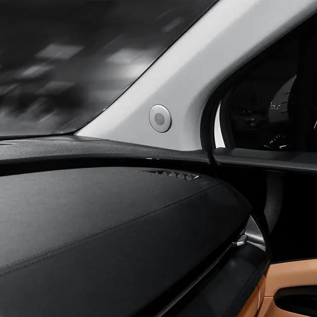 Alt view image 2 of 5 - Amzcar Alloy A-Pillar Door Speaker Covers Trim Compatible with KIA Carnival 2022-2026 Accessories