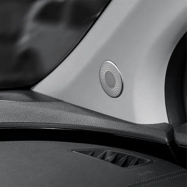 Alt view image 5 of 5 - Amzcar Alloy A-Pillar Door Speaker Covers Trim Compatible with KIA Carnival 2022-2026 Accessories