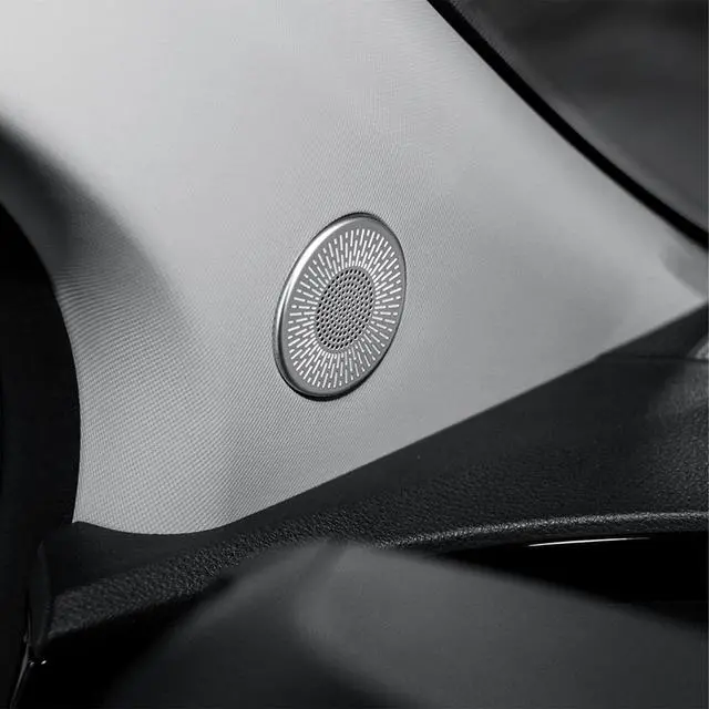 Alt view image 4 of 5 - Amzcar Alloy A-Pillar Door Speaker Covers Trim Compatible with KIA Carnival 2022-2026 Accessories