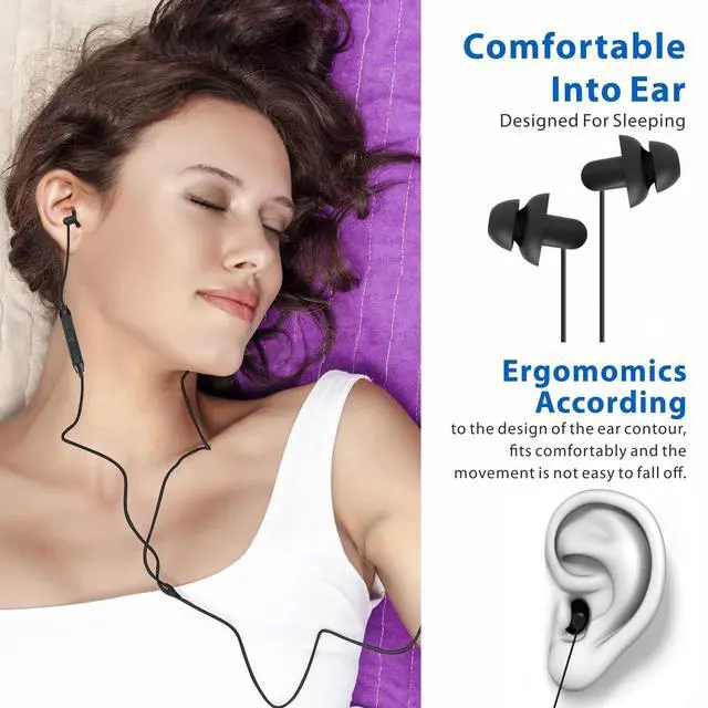Alt view image 2 of 5 - Hearprotek 2 Pairs Sleep Earbuds, USB c Earphones Headphones with Microphone-Silicone Noise Isolation Type c Earbuds Sleep Buds for Android Phone,Ideal for Sleeping, Snoring, Relaxation, Air Travel