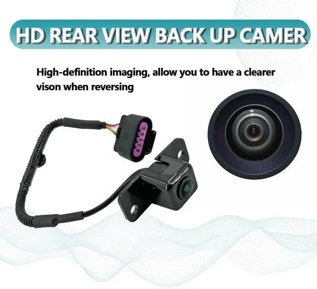 Alt view image 3 of 5 - Rear View Back Up Camera Compatible with 2007 2008 Chevy Avalanche Cadillac Escalade EXT Reverse Park Assist Backup Camera Replace 15173618 1960120 590-114
