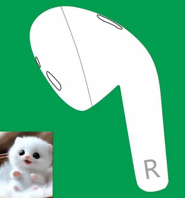 Main image of Meenova OEM A2032 Right Earbud Replacement for Pods (2nd Generation) R Side