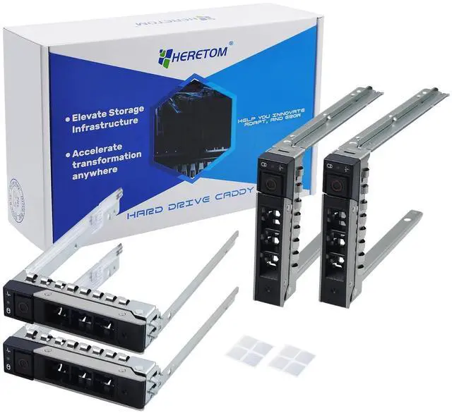 Main image of Pack-4 2.5 inch Hard Drive Tray Caddy 0DXD9H DXD9H Compatible for Dell PowerEdge Servers - 14th Generation R440 R640 R740 R740xd R840 R940 R6415 R7415 R7425