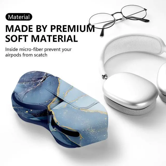 Alt view image 4 of 5 - Compatible for Apple Airpods Max Case,Smart Case Cover Accessories with Sleep Mode Made by PU Leather Original Replacement Carrying Case for Airpod Pro Max Headphones