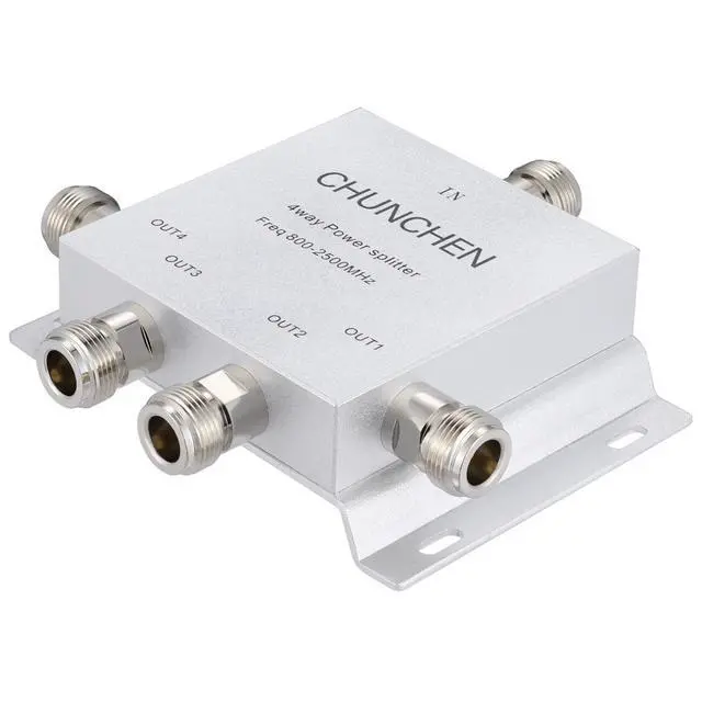 Alt view image 4 of 5 - CHUNCHEN 4 Way N Female Connector Power Splitter 50 Ohm Signal Splitter 800MHz-2500MHz Cable Signal Splitter 1 Input 4 Output for Antenna Cable