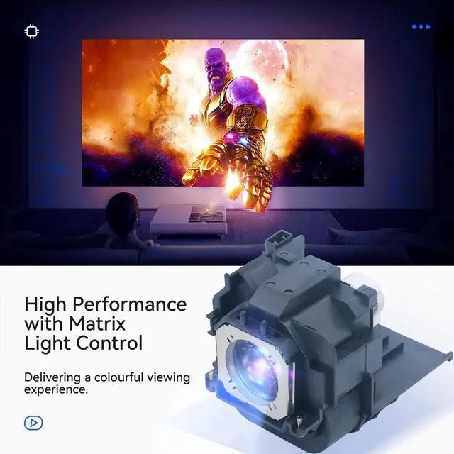Alt view image 4 of 5 - Pugody ET-LAEF100 Replacement Projector Lamp Bulb for Panasonic PT-EZ590 EW650 EX620 EW550 FW530 FX500 FW430 FX400 EZ590U EZ590L EW650U EX520L EX620U EX620L FX500U FZ570U EX620T SLX64CB SLX64CLB