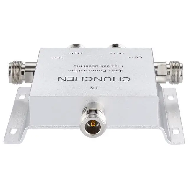 Alt view image 5 of 5 - CHUNCHEN 4 Way N Female Connector Power Splitter 50 Ohm Signal Splitter 800MHz-2500MHz Cable Signal Splitter 1 Input 4 Output for Antenna Cable