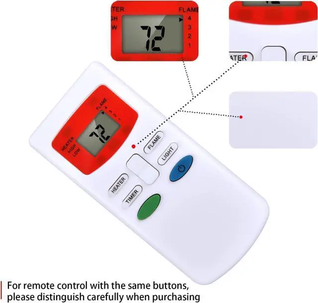 Alt view image 3 of 5 - SJUIF New Replacement Remote Control for HHT Simplifire Electric Fireplace SF-ALL40-BK SF-ALL48-BK SF-ALL60-BK SF-ALL84-BK SF-ALLP50-BK SF-ALLP60-BK SF-ALLP72-BK SF-SC43-BK SF-SC55-BK SF-SC78-BK