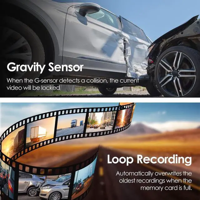 Alt view image 5 of 5 - RexingUSA V1 Basic 1080p Dash Cam FHD DVR Car Driving Recorder with 2.4 LCD Screen 170 Wide Angle ^^ G-Sensor ^^ WDR ^^ Parking Monitor ^^ Loop Recording