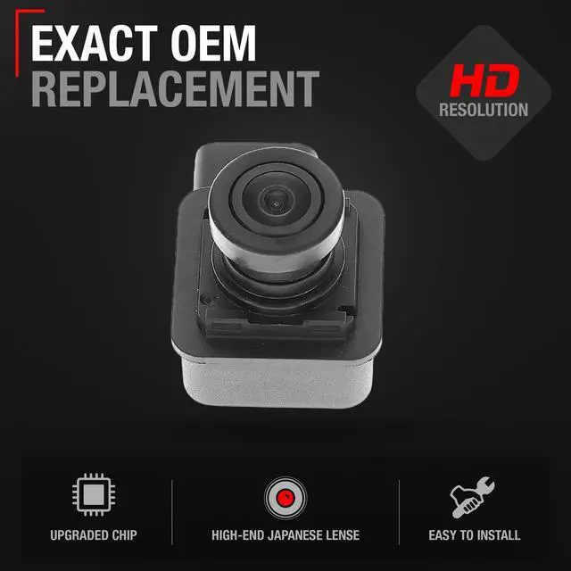 Alt view image 2 of 5 - Rear View Backup Camera, Reverse Park Assist - Compatible with 2018-2020 Ford F-150 Crew Cab, Extended Cab, Regular Cab - with Trailer Hook-Up Lamp - OEM JL3Z19G490M, FO1960166