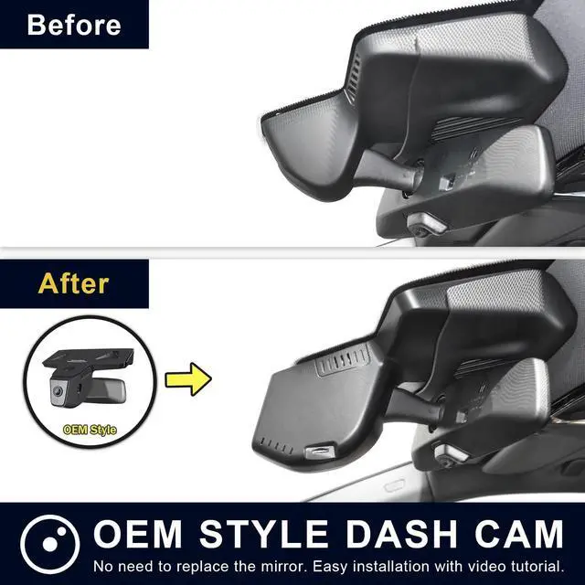 Alt view image 4 of 5 - Mangoal 4K Dash Cam for BMW Select 5 Series Gen8 G60 G61 G68 2024 2025 2026 M5 G90 G99, OEM Style, 2160P UHD Video, WiFi & APP, 64GB Card